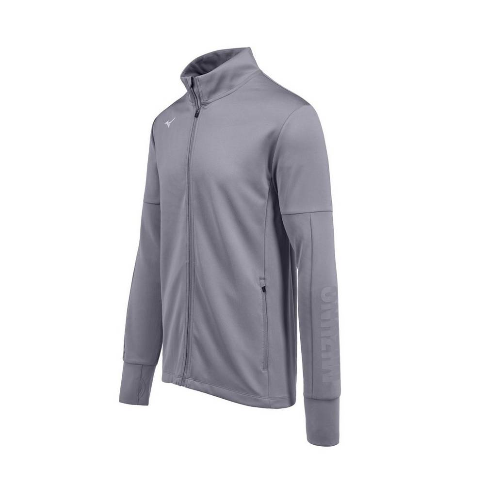 Mens Mizuno Alpha Quest Jacket Grey Philippines (QOTNKC173)